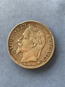 IBERMONEDA| Francia 1867, 5 Francos Napoleón III, MBC+ - Foto 1 di 2