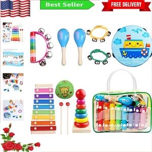 Engaging Musical Toys for Toddlers - Colorful Set with Carrying Bag Included - Picture 1 of 9