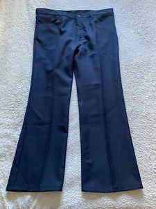 Wrangler Men Regular Fit Twill Pleated Straight Pants Navy Size 40 x 29 - Picture 1 of 11