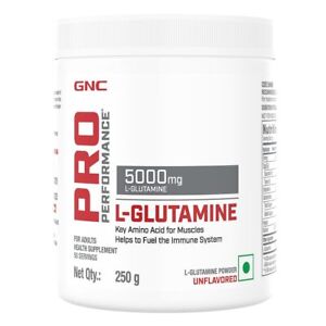 GNC Pro Performance L-Glutamine 5000 mg | 250 gm | 50 Servings |