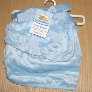 Luvable Friends blue pimple blanket 30" x 40" super soft NWT - Picture 1 of 1
