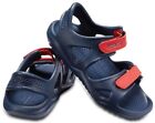 Crocs Boys Beach Holiday Sandals Blue & Red Size 1 / 33