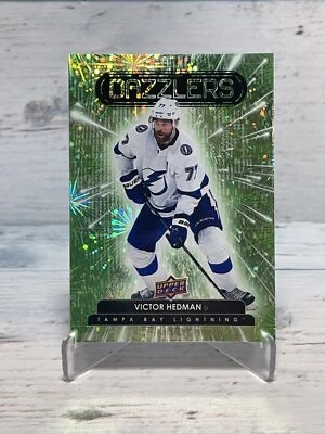 2022-23 Upper Deck Dazzlers Green #DZ-16 Victor Hedman Tampa Bay Lightning - Image 1 of 4