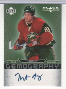 MATT FOY 2007-08 UD BLACK DIAMOND GEMOGRAPHY #G-FD AUTOGRAPH MINNESOTA WILD MINT
