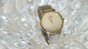 Peugeot Silver Tone Round Silver Dial Mesh Band Womens Watch - Picture 1 of 9