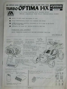 SOLO ISTRUZIONI PER KYOSHO BUGGY TURBO OPTIMA 14X RADIOCOMANDATO RADIOCOMANDATO 1:14 - Foto 1 di 1