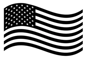 Waving American Flag Vinyl Decal, Bumper Sticker, Truck, Car, Windows, Outdoors - Foto 1 di 5