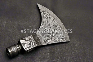 Cabeza de hacha funcional de humo de acero Damasco forjado a mano hacha vikinga hacha Tomahawk Hea - Imagen 1 de 4