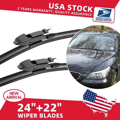 Front Windshield Wiper Blade For BMW 530i 2004-2007 ; 530xi 2006-2007 24" 22" - Image 1 of 4