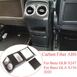 Carbon Fiber ABS Rear Air Vent Outlet Trim For Benz GLB GLA Class X247 X156 2020 - Picture 1 of 10