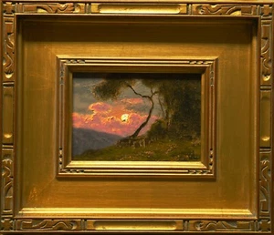 Oil Painting Landscape Western Vintage Antique Art Moon Inness Reborn MAX COLE  - Picture 1 of 2
