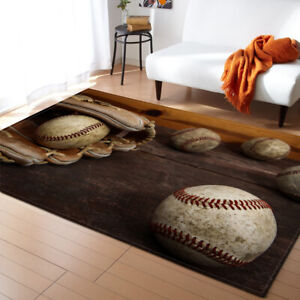 Baseball Small Large Long Floor Carpet Area Rugs Various Size Soft Rug