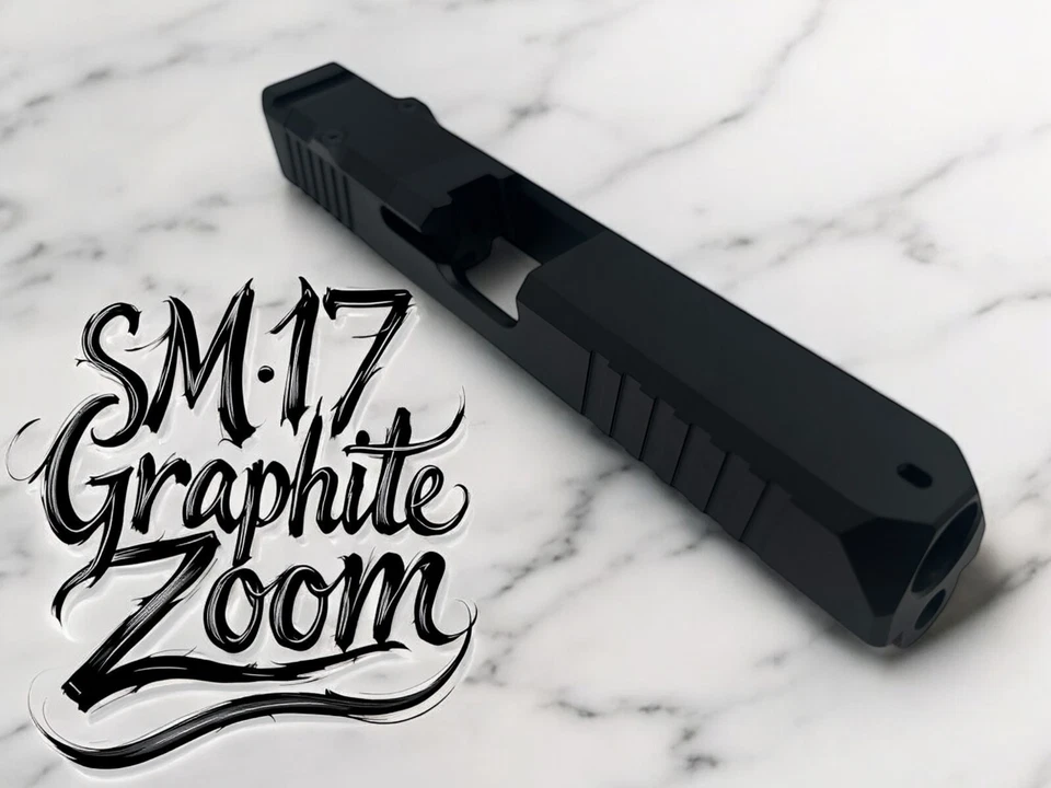 STIFFLER MANUFACTURING ZOOM For Glock 17 custom Slide Gen 3 NEW Cerakote upper stripped BLACK