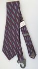 Echo Italy Mens Silk Neck Tie Navy Blue Stripes And Dots