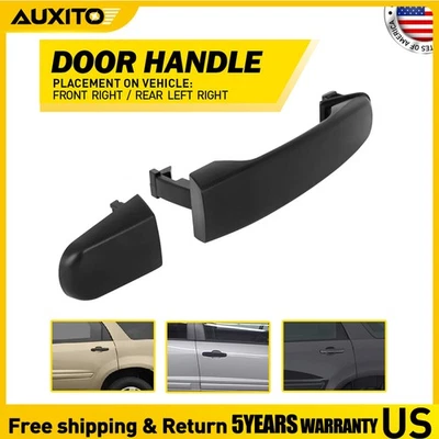 Exterior Outside Door Handle Black Rear LH RH Each for 2005-2012 Chevy Equinox M - Imagem 1 de 4