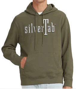 Sudadera con Capucha Para Hombre Levi's Levis Silvertab Gráfico Para Hombre S Verde Oliva Manga Larga Logo - - Imagen 1 de 2
