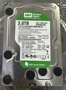 Western Digital Caviar Green (WD30EZRX) 3TB SATA 3.5'' Hard Drive TESTED 100% - Afbeelding 1 van 1