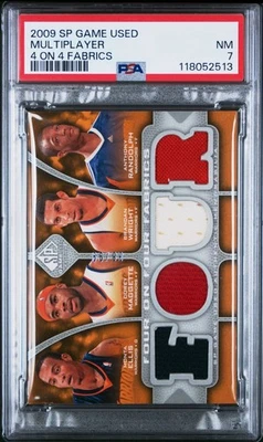 Kobe Bryant 2009-10 SP Game Used 4 on 4 Fabrics Jersey PSA 7 /99 POP 1! - Image 1 of 2