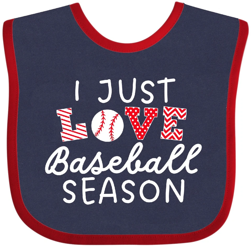 Inktastic I Just Love temporada de béisbol babero bebé deportes niños equipo diversión para favoritos Foto 1 de 1