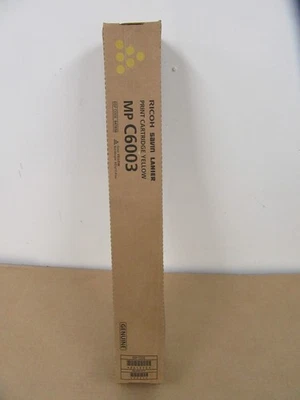 Genuine Ricoh Aficio MP C6003 Toner, YELLOW, EDP Code 841850, NEW, WARRANTY! - Image 1 of 2
