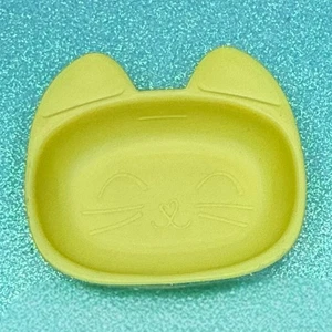 Baby Alive Doll Bowl Replacement Plastic Food Plate Yellow Cat Shaped - Picture 1 of 3