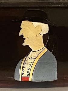 Rare Unique Antique Hand painted Lucite Snuff Box - Picture 1 of 10