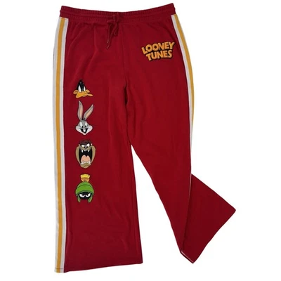 Pantalones deportivos Looney Tunes para mujer ropa deportiva talla XXL rojos con cordón cómodos 2XL USADOS EN EXCELENTE ESTADO Foto 1 de 4