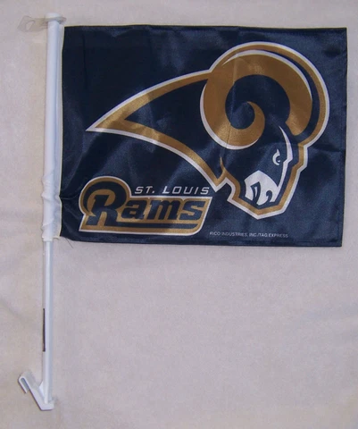 NEW BLK ST. LOUIS RAMS NFL CAR WINDOW FLAG Cover