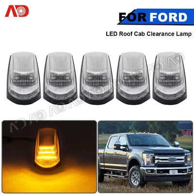 Luz marcadora LED de separación de techo de cabina de 5 piezas para Ford F250 F350 Super Duty lámpara ámbar Foto 1 de 4