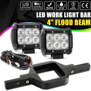 Soporte de montaje de enganche de remolque 4" barra de luz de trabajo LED de inundación respaldo reversa camión cable - Imagen 1 de 12