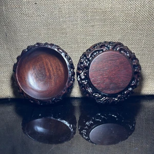 Wooden stand with Padauk, display stand, pattern sculpture handmade, size 5.8" - Picture 1 of 10