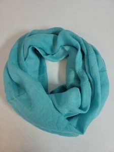 Light Blue Knit Lightweight Infinity Scarf 100% Acrylic - Picture 1 of 8