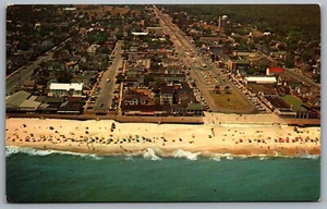 Postcard Rehoboth Beach DE c1960s Aerial View of Rehoboth Beach Summer Capital - Bild 1 von 2