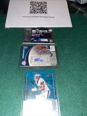 (3) NFL Auto and Patch Cards - Image 1 of 4