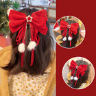 Red Golden Velvet Bow Hair Ornament Christmas New Year Accessories Hair Clips