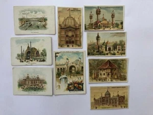 Tarjetas coleccionables victorianas publicitarias de la exposición de París Argentina lote de 9 P1 - Imagen 1 de 4