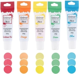 Lebensmittelfarbe Gel Konzentriert Farbsplash BRIGHTS 5er Pack Helle Gele Dekor - Bild 1 von 24