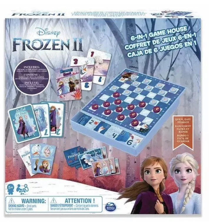 Cardinal Games Disney Frozen 2 6-in-1 Game House - Checkers, Dominoes & More! - Image 1 of 1