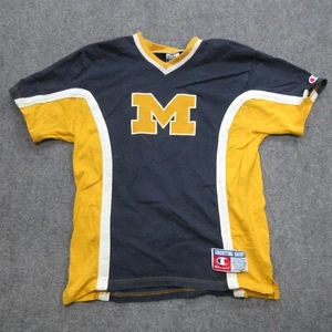 VTG Michigan Shirt Mens Large Blue Wolverines Champion Jersey Basketball 90s - Picture 1 of 15