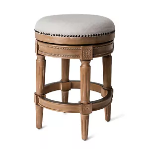 Pullman Backless Swivel Kitchen Counter Stool 25"H, Weathered Oak (Used) - Picture 1 of 6