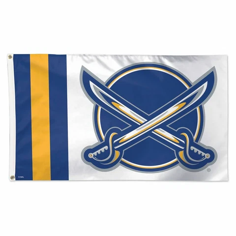 BUFFALO SABRES REVERSE RETRO 3'X5' DELUXE FLAG NEW WINCRAFT 👀🏒 Cover