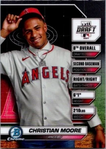 2024 Bowman Chrome Draft Christian Moore Top Prospect In Action Angels (177) - Imagen 1 de 2