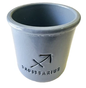 Limited Edition La Fermiere SAGITTARIUS Zodiac Periwinkle Blue Terra Cotta Pot - Picture 1 of 4