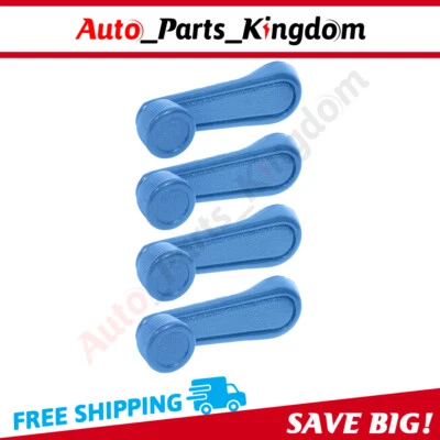 Manivela ventana izquierda derecha azul interior azul para camioneta Toyota Corolla Tacoma Foto 1 de 4