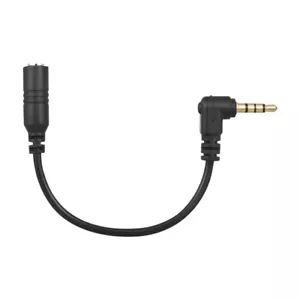 Adattatore microfono Andoer jack 3,5mm TRS femmina a TRRS maschio cavo angolato - Foto 1 di 4