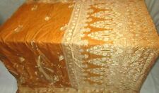 BVH Pure Soie Antique Vintage Sari Tissu Bolywood 4Y Artisanat T60 S386 # Abdqu
