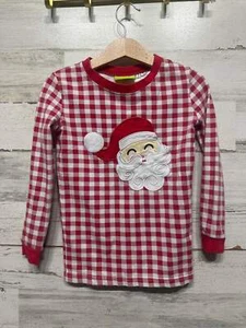 Size 6 Classic Whimsy Santa Applique Snug Fit Pajama Top - Good Used Condition - Picture 1 of 3