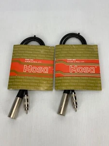 Hosa XRM-302 2ft XLRM To RCA Lot Of 2! - Picture 1 of 5