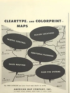 Maps For Business Sales Marketing Logistics Traffic Vintage Print Ad 1953 - Picture 1 of 2