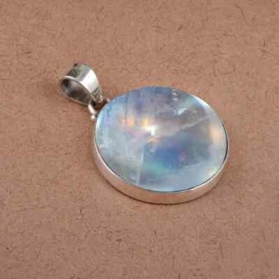 Splendid Mondstein Edelstein 925 Sterling Silber Handgemacht Anhänger AC-213 - Bild 1 von 3